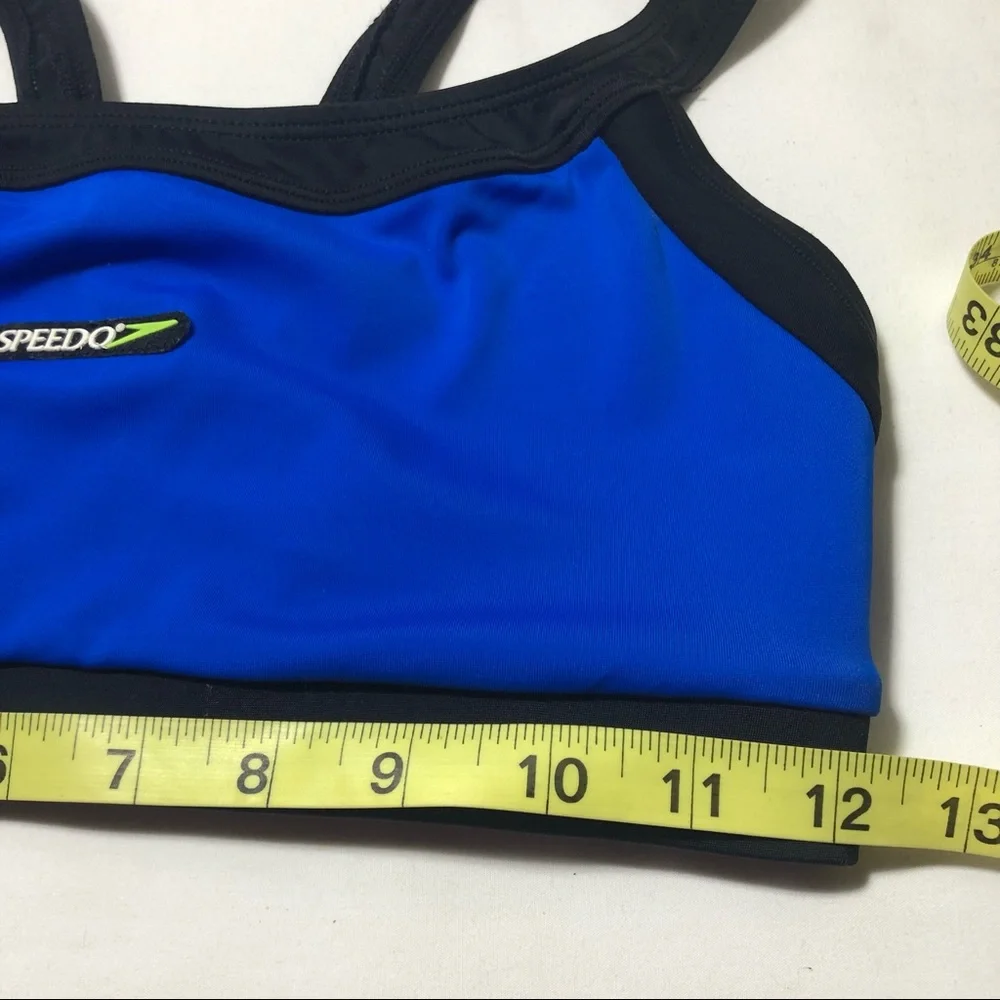 SPEEDO. Blue/Black Women’s Sport Bras Sz 10‎